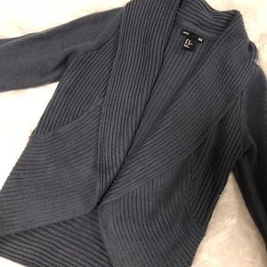 H&M CARDIGAN SWEATER BLUE GRAY